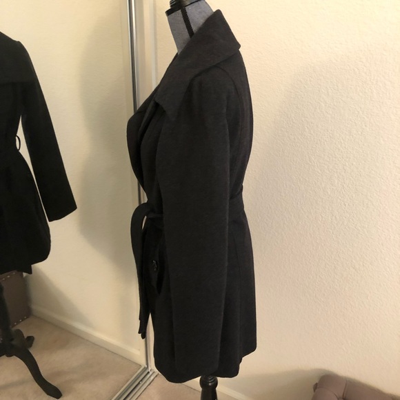 Nine West Charcoal Grey Belted Coat - Picture 4 of 8